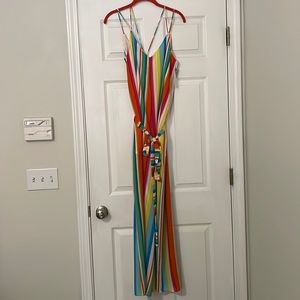 Size small Palms away red dress boutique jumpsuit.